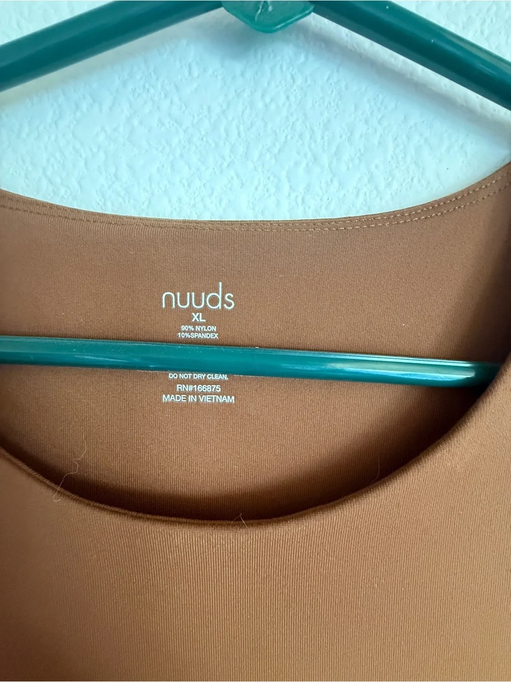 nuuds Rust Brown Scoop Neck Bodysuit